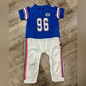 Fast Asleep Florida Gators Baby Football Uniform Sleeper Blue White 18M